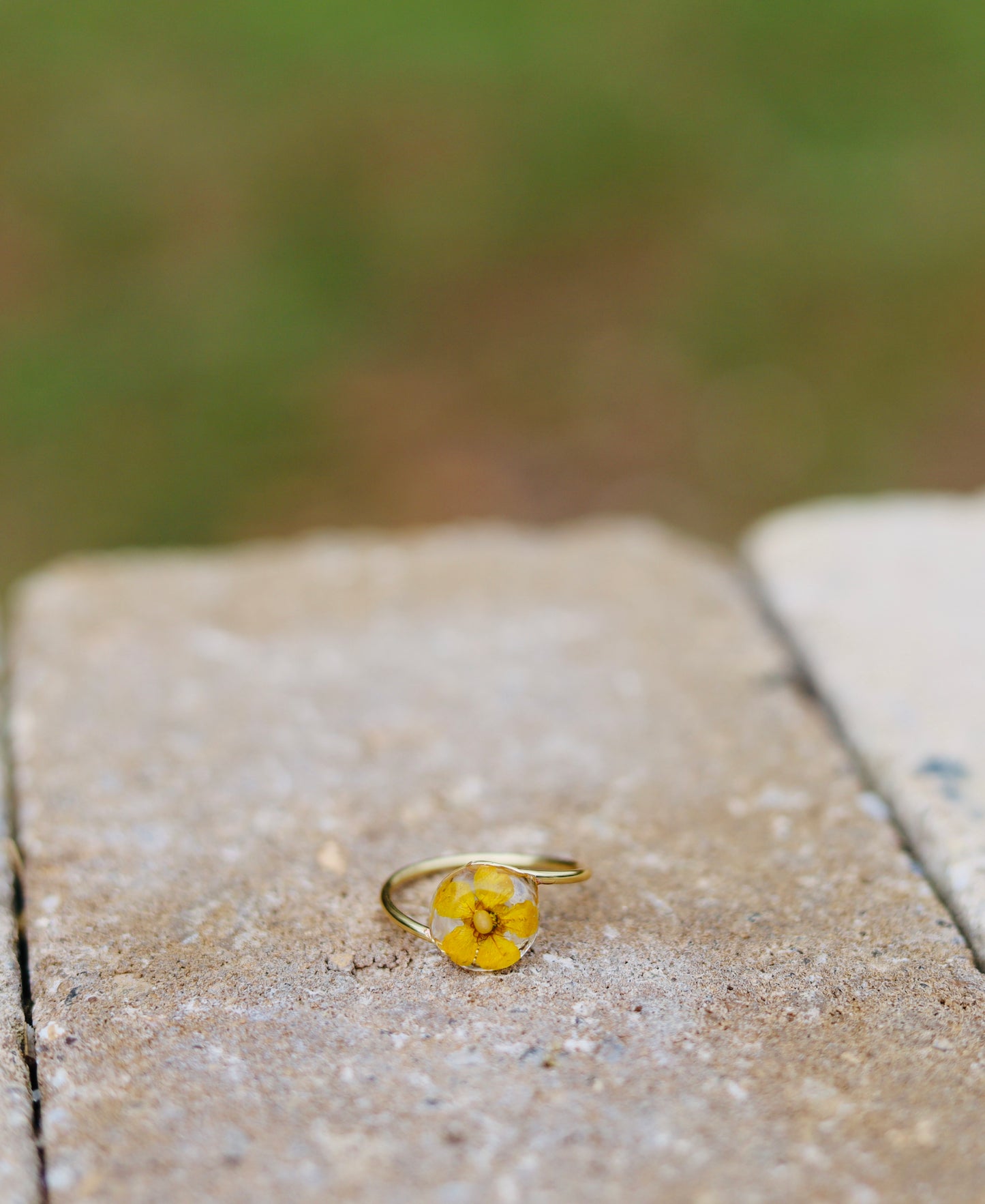 Flower Mustard Seed Rings