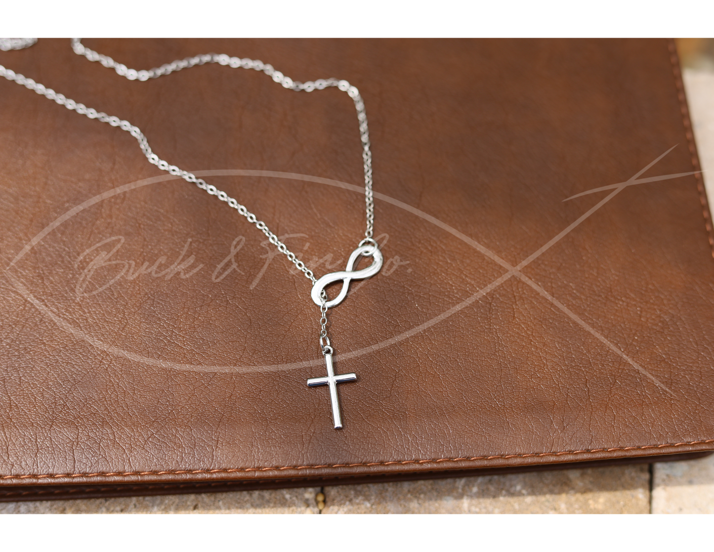 Infinity cross necklace