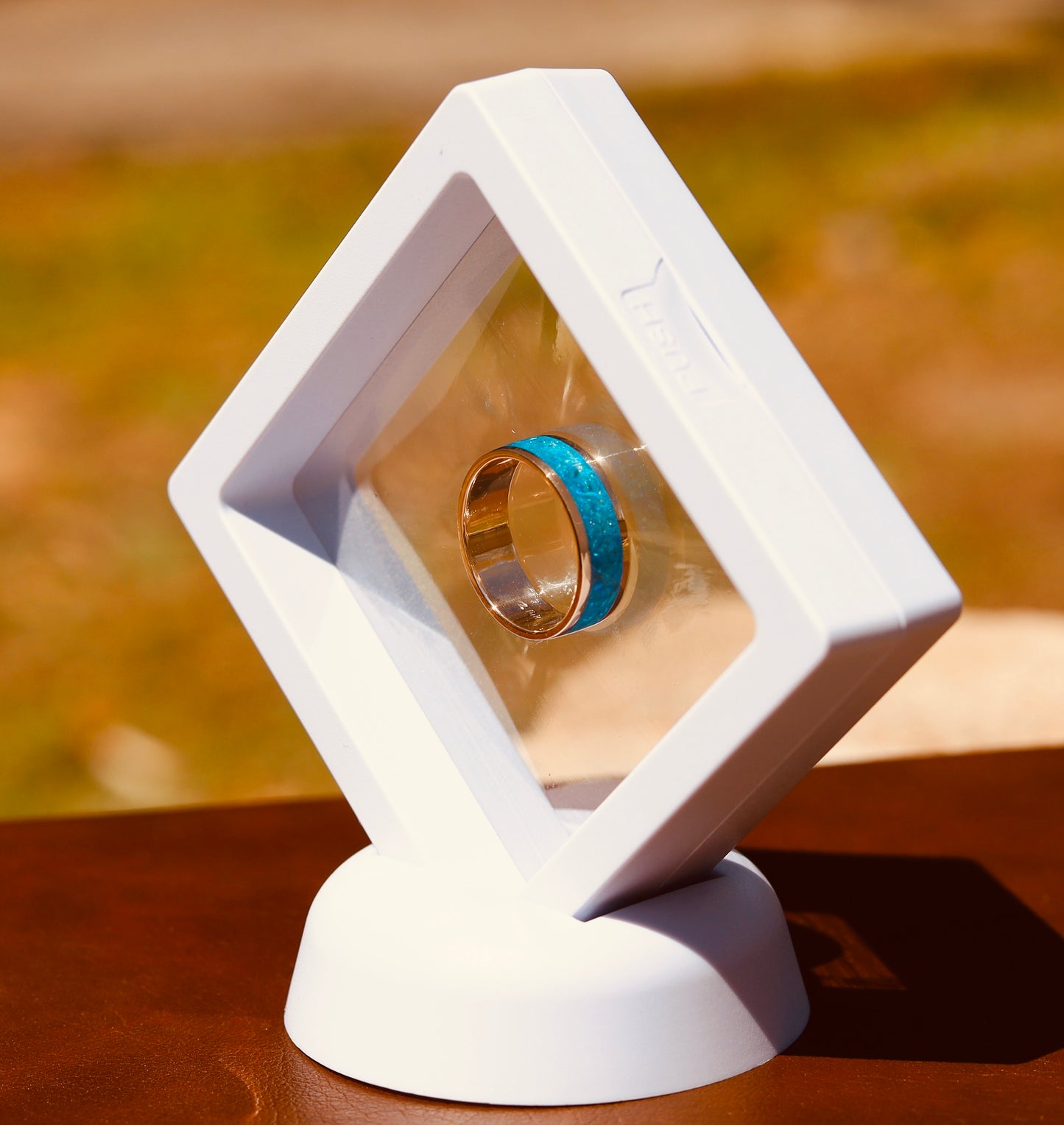 14k Gold with Blue Lagoon Opal