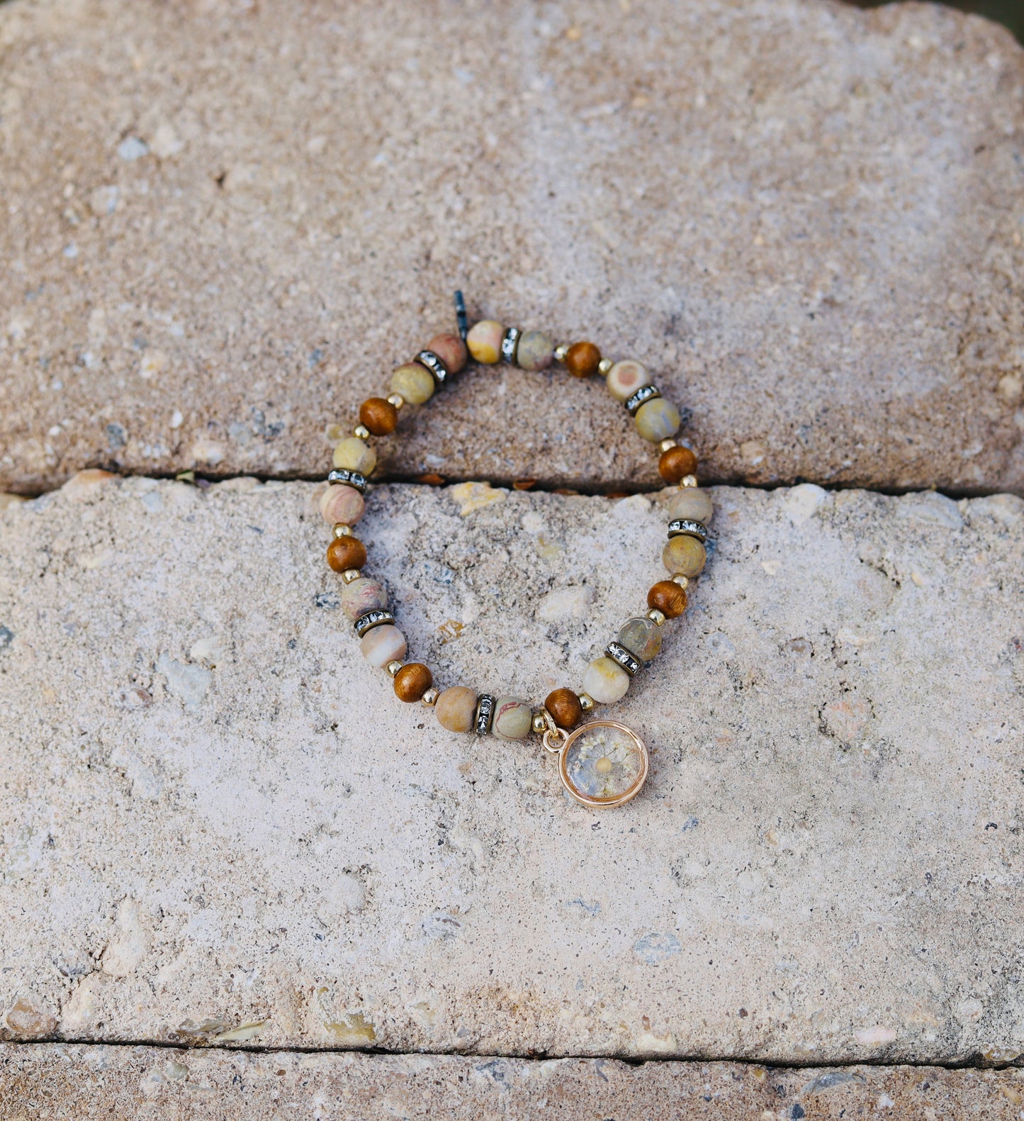 Mustard seed stretch bracelet