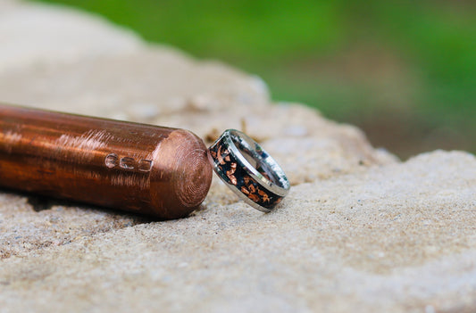 Stainless Steel Copper Shaving Inlay w/glow