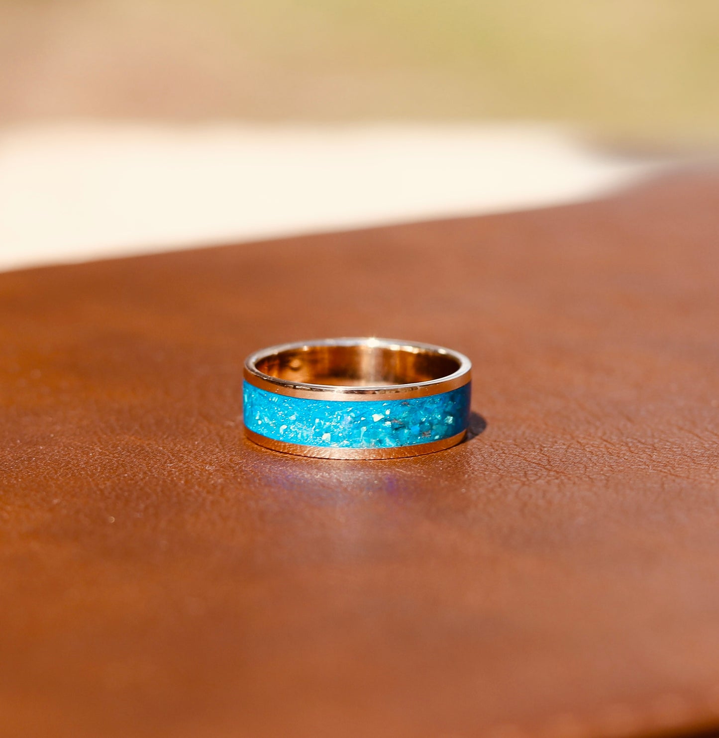 14k Gold with Blue Lagoon Opal