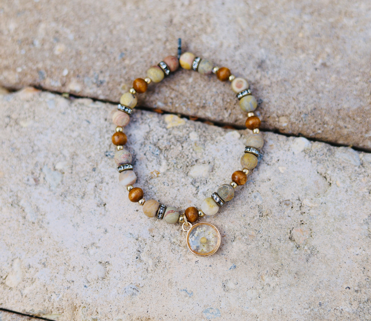 Mustard seed stretch bracelet