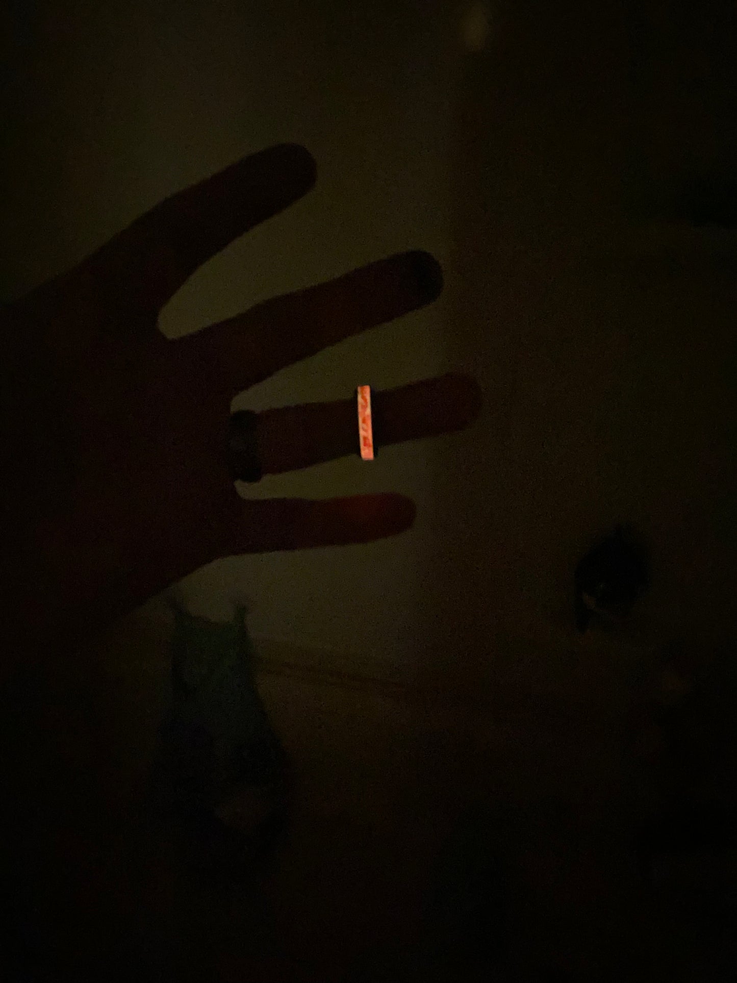 Fire Red Opal Glow Stone Ring